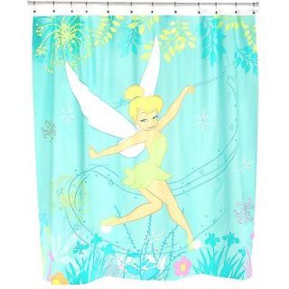 Newly listed Tinkerbell Fabric Shower Curtain & Hooks New