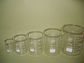 GRIFFIN BEAKER SET LABORATORY GLASSWARE 100, 250, 400, 600, 1000ML