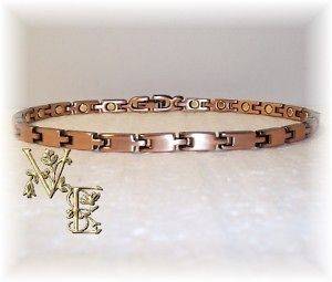 LOVELY PUZZLE PIECE STYLE SLIM COPPER MAGNETIC ANKLET