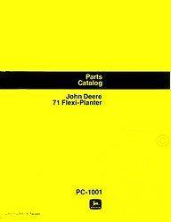 John Deere 71 Flexi Planter Seed Beets Pumpkin Planter Parts Catalog 