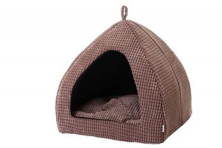 sNew Pet Dog Cat Bed House Tent Extra Soft Corduroy Print S/M/L/XL 