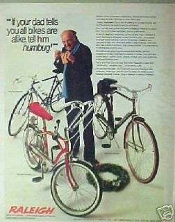 1968 Raleigh Fireball, Record, Bicycles/ Bike Print AD