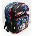 Lego Star Wars 16 Large Backpack School Bag Black Darth Vader Luke 