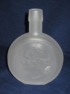 frosted glass WHEATON Bottle GEORGE WASHINGTON First President