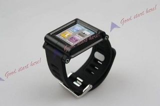 Black Blade Aluminum Watch Band Wrist Cover Case For iPod Nano 6 6th 