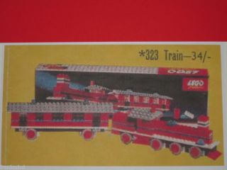 LEGO 323 SET TRAIN Large vehicles basic system wagon VINTAGE rail car 