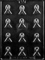 BS AWARENESS RIBBON Chocolate Candy Soap mold cancer lung heart