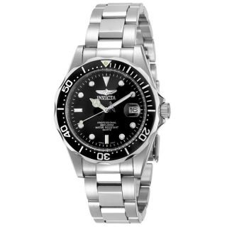 Invicta Mens Pro Diver Quartz Black Dial Stainless Steel Watch 8932 
