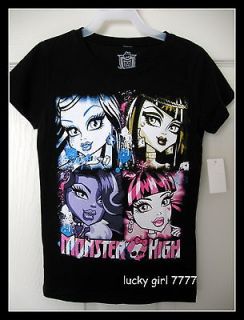 NWT Official MONSTER HIGH Glittered Girls Shirt Frankie Cleo 6/6x Low 