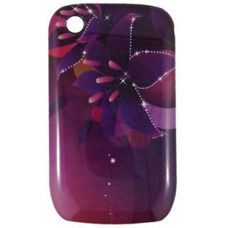 For Blackberry curve 8520 8530 9300 Purple flower designer cell phone 
