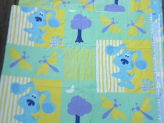 Blues Clues Fabric Flat Sheet Curtain Quilt 2.5 yards 85 x 92 