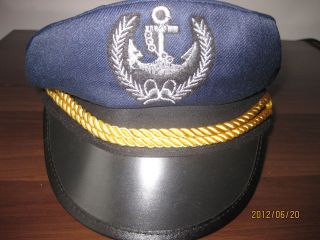 NEW NAVY MEN WOMEN Captain Cap Captains Hat, CAPTAINS HAT SEA Yacht