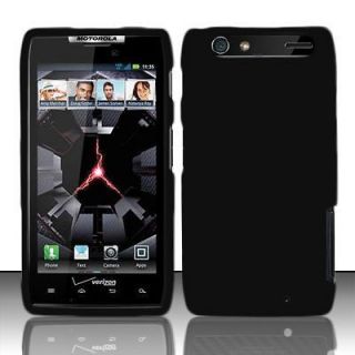 RUBBER BLACK PROTECTIVE COVER HARD CASE 2PC PHONE HOUSING fr Motorola 