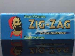 20 PACKETS ZIG ZAG BLUE CIGARETTE ROLLING PAPERS FINE WEIGHT REGULAR 