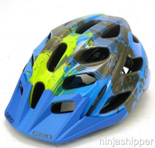 12 Giro HEX Blue/Bright Yellow Cloud Nine MTB Helmet MEDIUM MSRP $90 