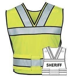   339 Yellow Washable Breakaway Safety Vest SHERIFF Sizes 2LX and 3XL