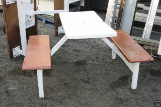 Outdoor Restaurant Seating for 4 Table 2 Benches Booth