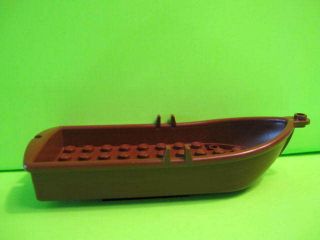 LEGO Rare BROWN ROW BOAT with 2 oar locks for Potter, castle, pirate 