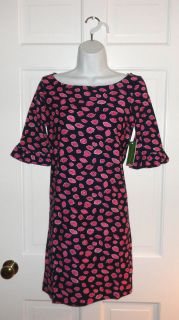 NWT LILLY PULITZER BRIGHT NAVY BOCCE SOMERSET DRESS L
