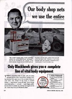   ad from 1952 2 PAGE AD FOR BLACKHAWK PORTO POWER BODY EQUIPMENT