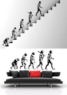 DARWIN EVOLUTION WALL DECAL STICKER ANY COLOUR 1M HIGH