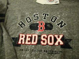 Boston Red Sox Womens long sleeve shirt Licensed MLB Glitter baseball 