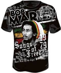 Bob Marley   Leaves Dreads Adult T Shirt Authentic Licensed Music 