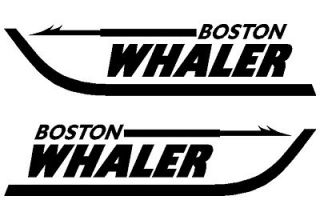 Pair of Boston Whaler Boat Vinyl Decals Stickers