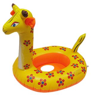 PVC Giraffe Shape Inflatable Swimming Safe Boat Ring for Children
