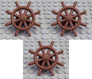   Pirate Minifig OLD BROWN BOAT SHIP STEERING WHEEL 6286 6285 6271 6274