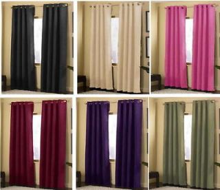 Panels Grommet Solid Micro suede Curtain Window Covering Panel New
