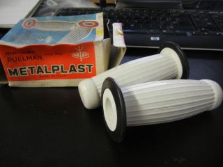 NOS Metalplast Pullman Grips Brevettato Made In Italy 22 / 24 mm White 