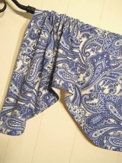   ~Order Only~TRENDY~MODERN~Paisley~Floral~BLUE~WHITE~VALANCE