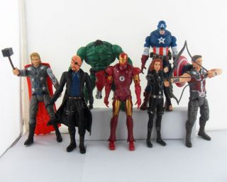 7pcs 6 The Avengers figure Iron Man Captain America Hulk Thor Hawkeye 