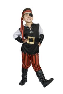 Kids Child Boys Pirate Halloween Costume, Size 5,6,7,8 Ahoy Matey