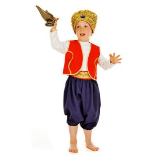 Aladdin Arabian Prince Fancy Dress Up Suit Outfit Kids Childrens 