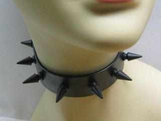 Goth Glowing Rubber Spike Choker & Bracelet Set #S1041