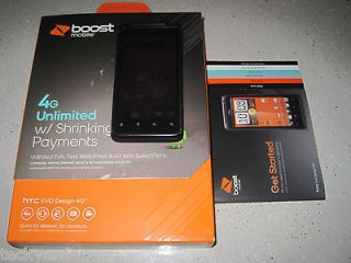   Design 4G Black (Boost Mobile) Smartphone Clean Esn Android HTC Boost