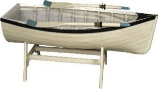   / Table with Glass Top ~ Nautical Boat Canoe with Oars New in Box
