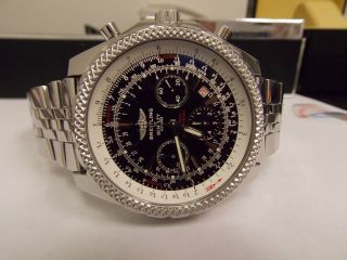 Breitling Bentley Motors A25362 Mens SS Chrono 48mm Black Dial   Red 