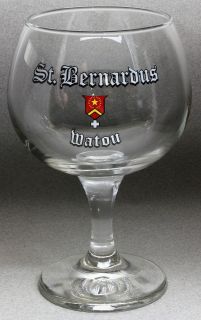 ST. BERNADUS WATOU BELGIUM 33cl CLEAR GLASS BEER GOBLET GLOBE SNIFTER
