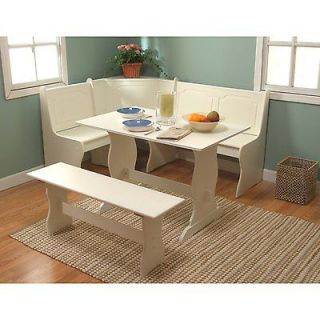 Piece Breakfast Nook Dining Room Table Chair Booth Seat Set Corner 