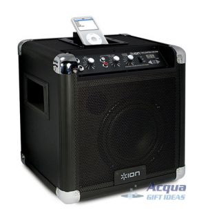   PA Speaker System w/ AM FM Radio, Mic for iPod iPhone TV CD/ Player