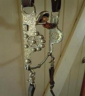 Old Silver FLEMING Star Bit With Headstall and Reins