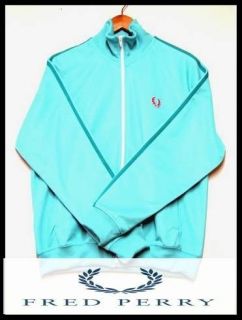 FRED PERRY Twin Tape Track Jacket Turquois Blue Sz S
