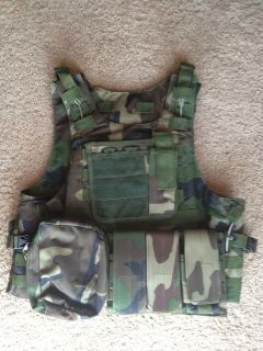 Military Style Steel Plated Bullet Proof Vest Jungle Camo Level III