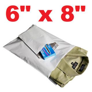 40 6x8 WHITE POLY MAILERS SHIPPING ENVELOPES PLASTIC SELF SEALING BAGS 