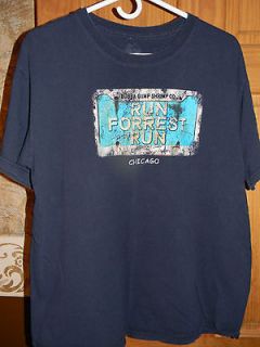 FORREST GUMP T shirt ~ Navy~Size L large~BUBBA GUMP~Graphics on Front 