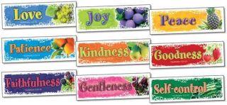 NORTH STAR 2108 Fruit of the Spirit Bookmarks CLASSROOM DECORATIVE NEW