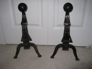SHEFFIELD CAST IRON ANDIRONS Numbered